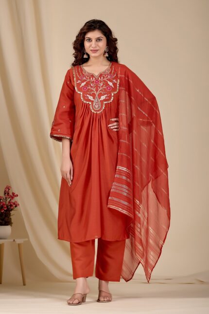 Women Embroidered Kurta Set