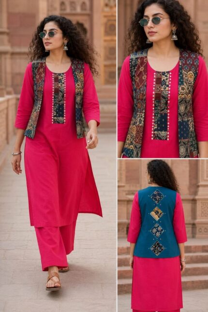 Women Kurta set with Jacket