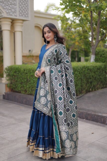 Women Festive Gown with Dupatta
