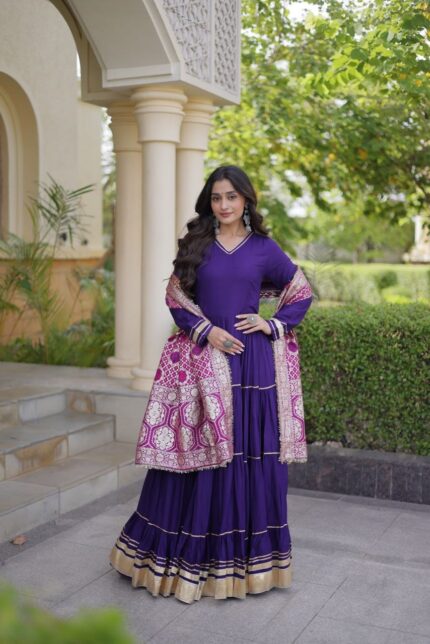 Women Festive Gown with Dupatta