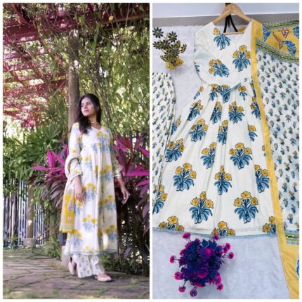 Women Printed Kurta Palazzo Set