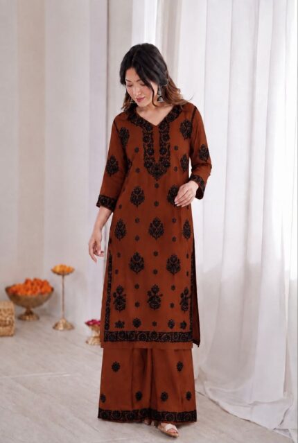 Women Minimalist Kurti & Palazzo Set