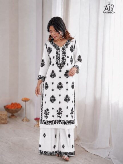 Women Minimalist Kurti & Palazzo Set