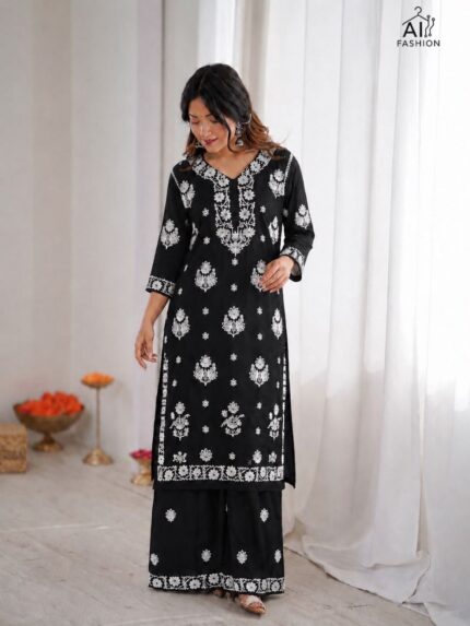 Women Minimalist Kurti & Palazzo Set